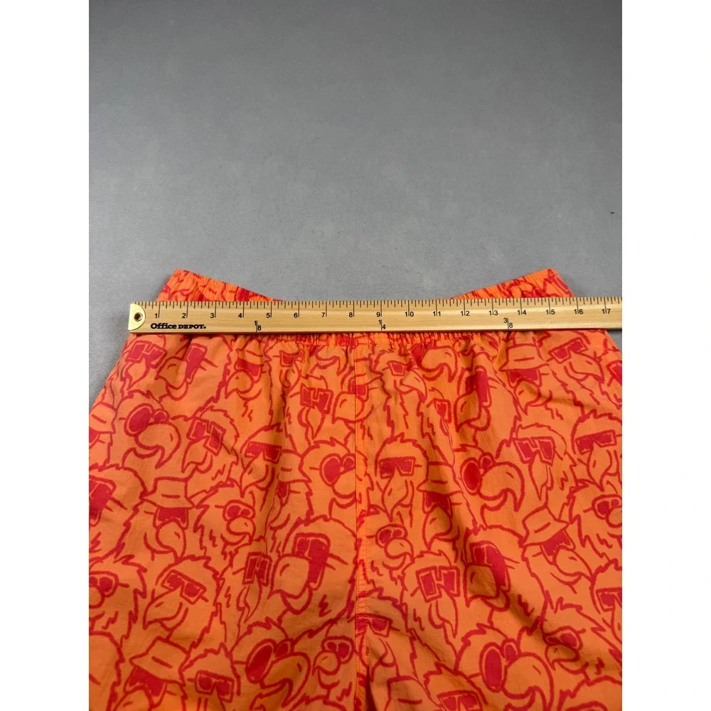 SAXX Go Coastal 2N1 Volley Swim Shorts Mens Large Orange Red Bird Print 7 Inseam